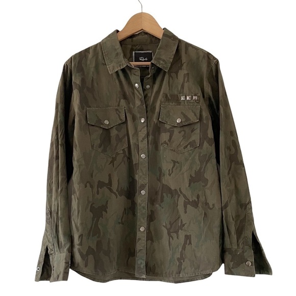 Rails x Revolve Erin Camo Shirt Jacket in Camo - Picture 3 of 8